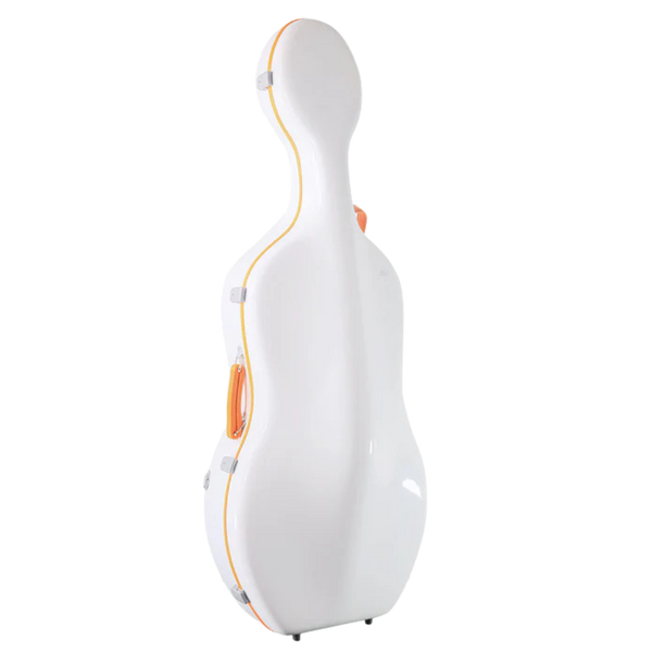 JML CL6 Carbon Fibre 2.9 Cello Case White with Orange 4/4