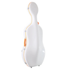 JML CL6 Carbon Fibre 2.9 Cello Case White with Orange 4/4