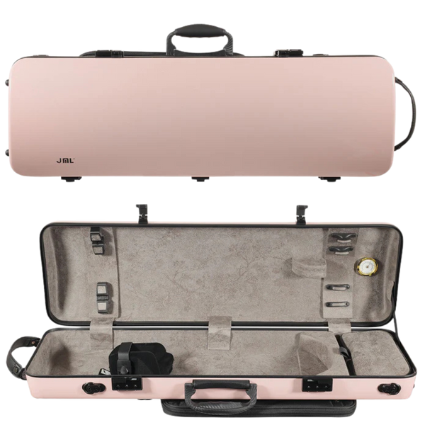 JML Carbon Fibre 1.8 Oblong Violin Case Sakura Pink 4/4