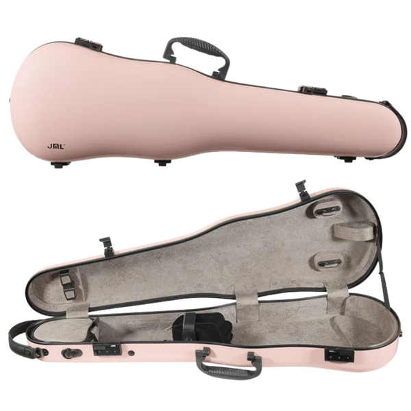 JML Carbon Fibre 1.5 Shaped Violin Case Sakura Pink 4/4