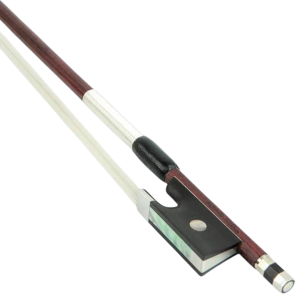 Alfred Knoll Pernambuco Nickel Mounted Violin Bow with Round Stick 4/4