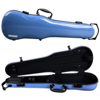 GEWA Air 1.7 Shaped Violin Case 4/4 Blue Gloss with Subway Handle