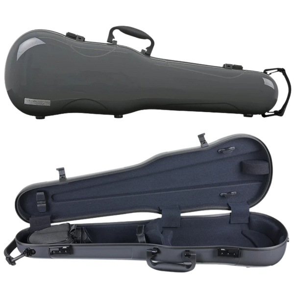 GEWA Air 1.7 Shaped Violin Case 4/4 Grey Gloss with Subway Handle