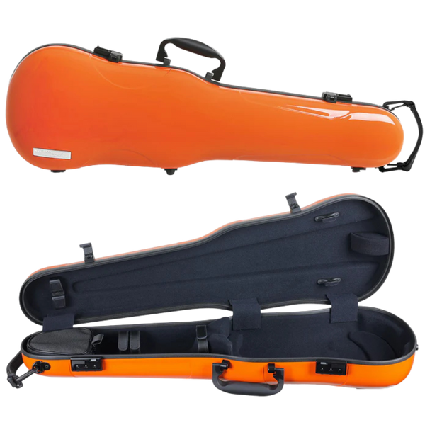 GEWA Air 1.7 Shaped Violin Case 4/4 Orange Gloss with Subway Handle