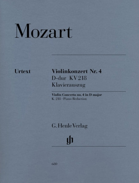 Mozart, Concerto No. 4 in D K. 218 for Violin and Piano (Henle)