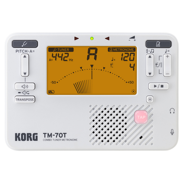 KORG TM-70 Digital Tuner and Metronome White