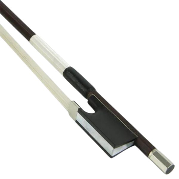 Knoll Dodd Model Brazilwood Nickel-Silver Mounted Violin Bow with Round Stick 4/4