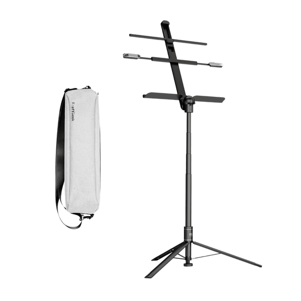 KraftGeek Bravo Music Stand Solo Gig Black (Stand and Bag)