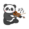 Sticker - Panda Playing the Violin