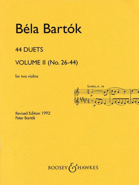 Bartok, 44 Duets for Violin Volume 2