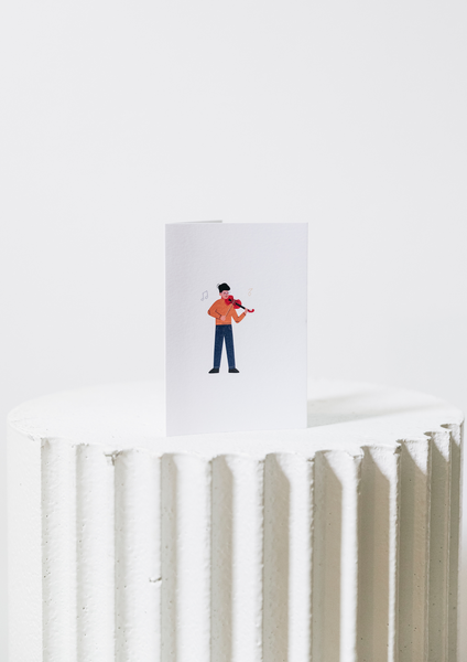 Boy with Violin Musical Gift Card