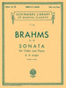 Brahms, Sonata in A Op. 100 for Violin and Piano (Schirmer)