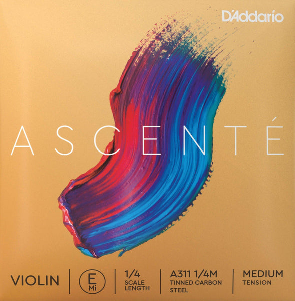 D'Addario Ascente Violin E String 1/4