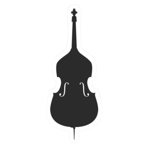 Sticker - Double Bass Silhouette