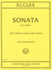 Eccles, Sonata in G Minor for Double Bass and Piano (IMC)