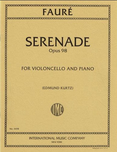 Faure, Serenade Op. 98 for Cello and Piano (IMC)