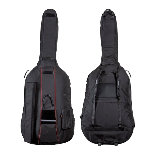 Gewa Prestige Double Bass Bag with Wheels Black - 3/4