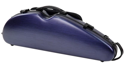 HQ Polycarbon Violin Case Half Moon 4/4 - Brushed Blue