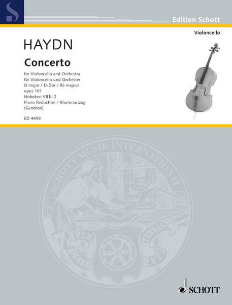 Haydn, Concerto No. 2 in D for Cello and Piano (Schott)