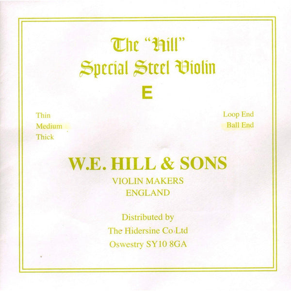 Hill Violin E String Ball End 4/4