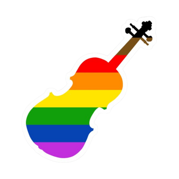 Sticker - Rainbow Violin or Viola