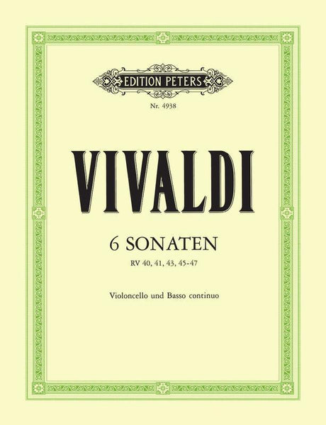 Vivaldi, Six Sonatas for Cello and Piano (Peters)