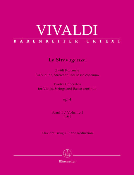 Vivaldi, La Stravaganza Op. 4 Volume. 1 No. 1-6 for Violin and Piano (Barenreiter)